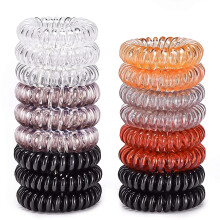 Teqifu Hair Ties 17-pack spiraalspoelen voor dik en dun haar - paardenstaarthouders zonder vouw voor dames en kinderen