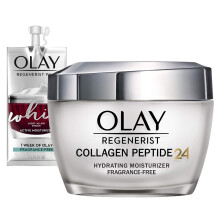 Hydratacn krm na oblicej Olay Regenerist Collagen Peptide 24 s niacinamidem pro pevnej plet proti vrskm bez vune 1,7 oz Zahrnuje cestovn velik