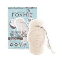 Foamie Natural Hair Solid Conditioner Bar Deep Conditioner for Dry Damaged Hair Coconut Conditioner Bar Soap-Free Cleans Your Scalp Plastic Free