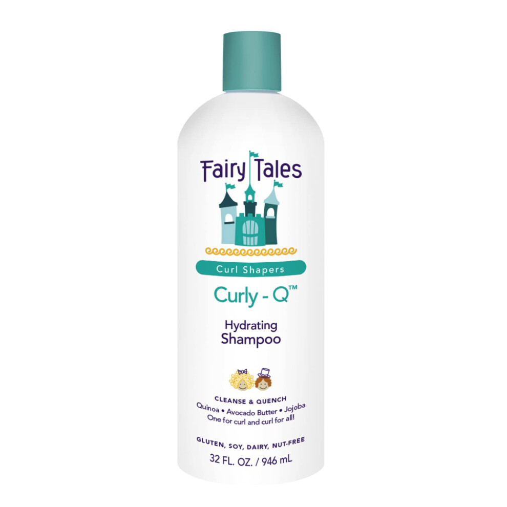 Curly Q Kids Shampoo - Hydrating For Curly And Multicultural Hair All Curl Types - Paraben Sulfate Gluten And Nut Free - 32 Oz Fairy Tales