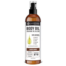 pureSCRUBS Ultra Moisturizing SANDALWOOD BODY OIL Spray fr trockene Haut, Massage von Nagelhaut und mehr. Bio-Mischung aus Jojoba-, Argan-, Kokosnus