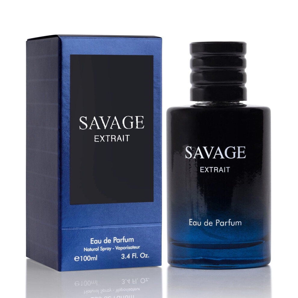 Savage Extrait Eau De Parfum for Men Top Notes of Grapefruit & Heady Spices Base Notes of Lavender Essence & Rich Wood Cologne for Everyday Wear  Work