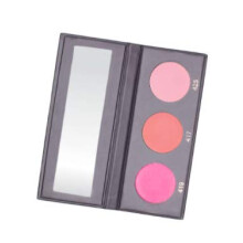 KAB Cosmetics - BlushMeUp Palette - Tricolor Prasowana Paleta Rzy do Rzy z Kompaktowym Lustrem - 3 trwale rzowe odcienie rzu o nietestowanym na z