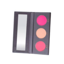 KAB Cosmetics - BlushMeUp Palette - Tricolor prasowana paleta rzy do pudru z kompaktowym lusterkiem - 3 trwale rzowe odcienie rzu o nietestowanym