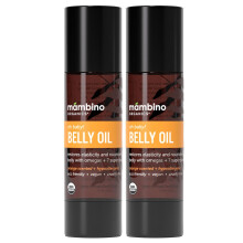 Mambino Organics Oh Baby! Bio-Bauchl fr die Schwangerschaft (2er-Pack)  feuchtigkeitsspendendes Dehnungsstreifen-Serum, vegane Hautpflege fr Schw