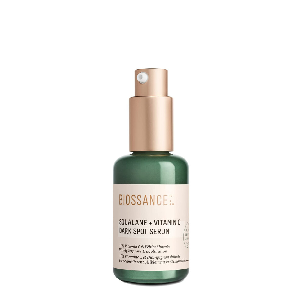 Biossance Squalane + Vitamin C Dark Spot Serum. Powerful Lightweight Serum With 10% Vitamin C To Brighten Skin Fade Dark Spots Reduce Pigmentation