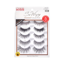 KISS So Wispy Curated Collection of Bestselling False Eyelash Styles Multipack Volume & Curl Lash Extensions Look Signature Wispy Effect Cruelty F