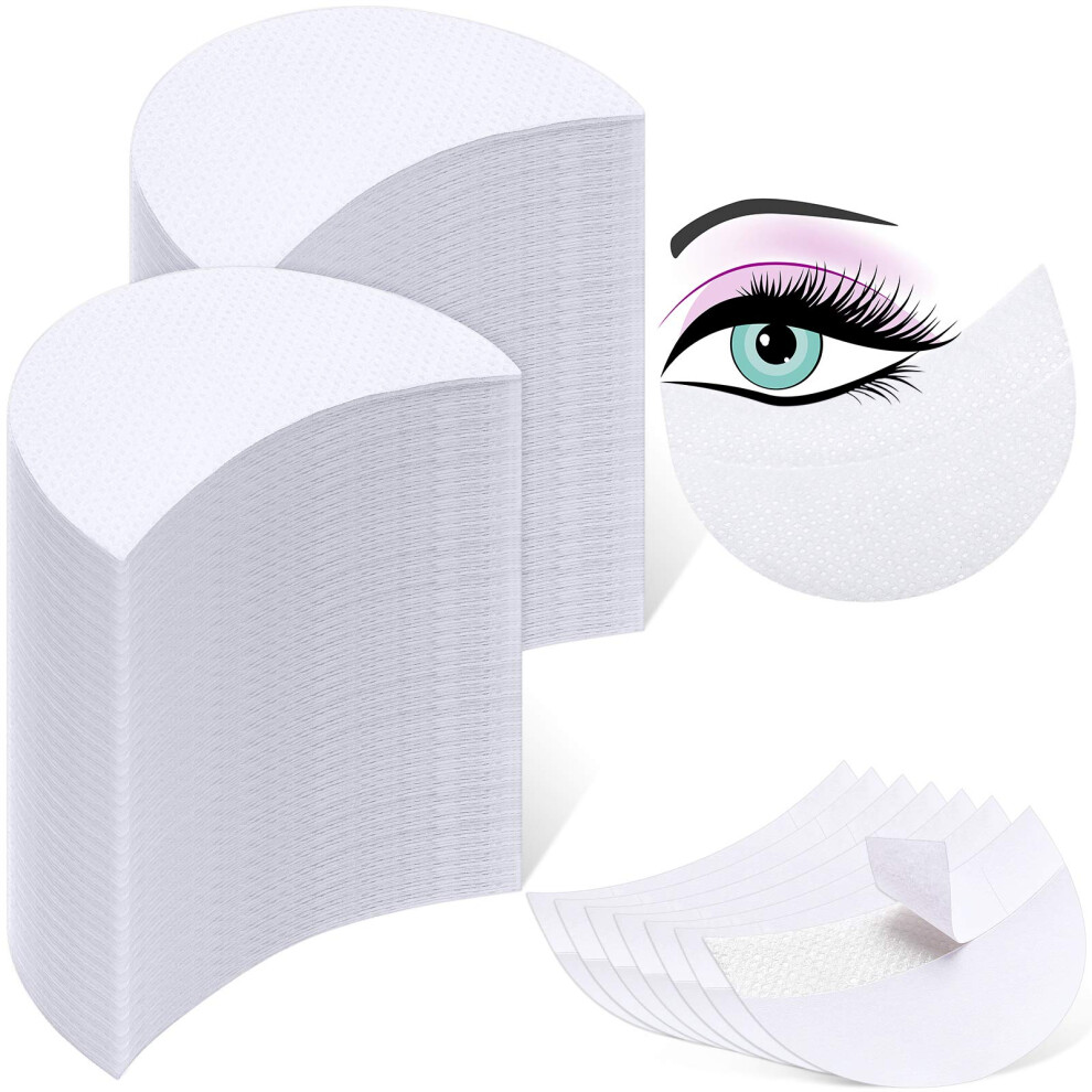 Zhanmai White 600 Pieces Eyeshadow Pad Shield Eyeshadow Patches Eyeshadow Stencils Under Eye Pads Prevent Makeup Residue For Eyelash Extensions Lip Makeup Ha