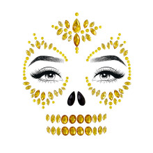 Sugar skull kl?bende ansigtsjuveler-klisterm?rke.