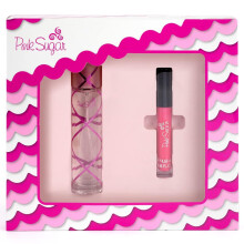 Pink Sugar 2 Piece Gift Set for Women  Travel Size Eau de Toilette Perfume + Lip Gloss