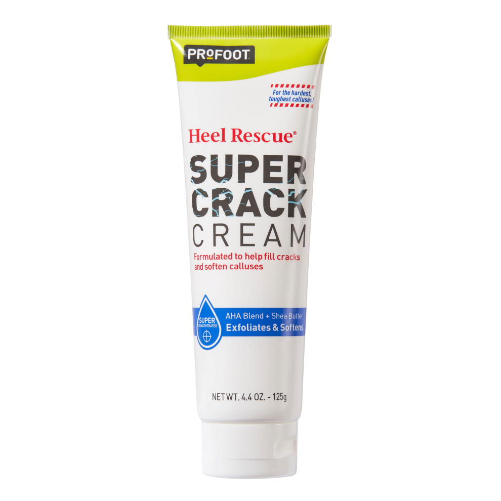 Profoot Cream Heel Rescue Super Crack Foot Concentrated Aha Blend & Shea Butter Moisturizes Exfoliates Softens & Aids Cracked Heel Repair 4.4 Oun