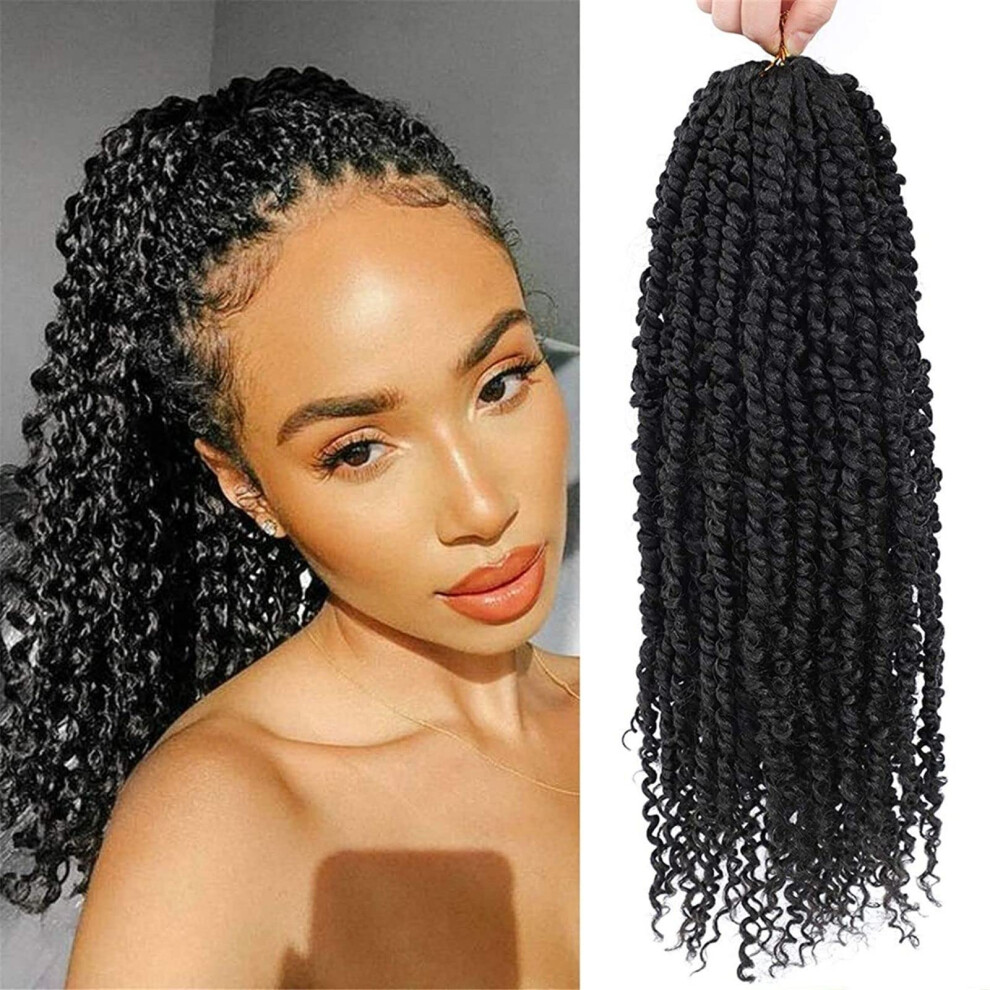 Nayoo Unisex Passion Twist Hair - 8 Packs 18 Inch Passion Twist Crochet Hair For Women Crochet Pretwisted Curly Hair Passion Twists Synthetic Braiding Hair Extens