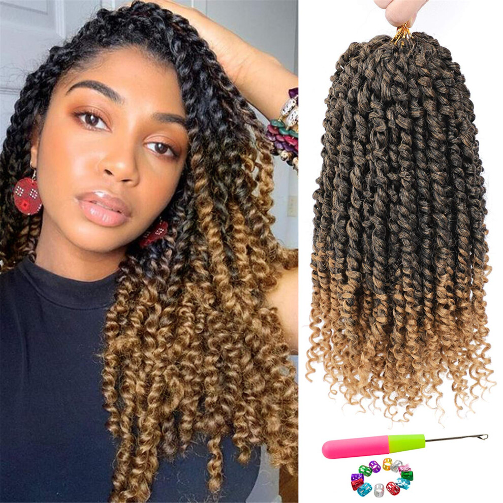 Nayoo Unisex Passion Twist Hair - 8 Packs 12 Inch Passion Twist Crochet Hair For Women Crochet Pretwisted Curly Hair Passion Twists Synthetic Braiding Hair Extens