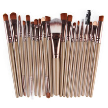 Make-up kwasten Make-up kwastenset 20 stuks Professionele gezichtseyeliner voor foundation Blush Concealer Oogschaduw Lichtbruin
