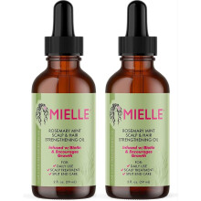 Mielle Organics Rosemary Mint Growth Oil 2 oz (2-pack) & Hair Masque 12 oz, Sulfat- och parabenfri