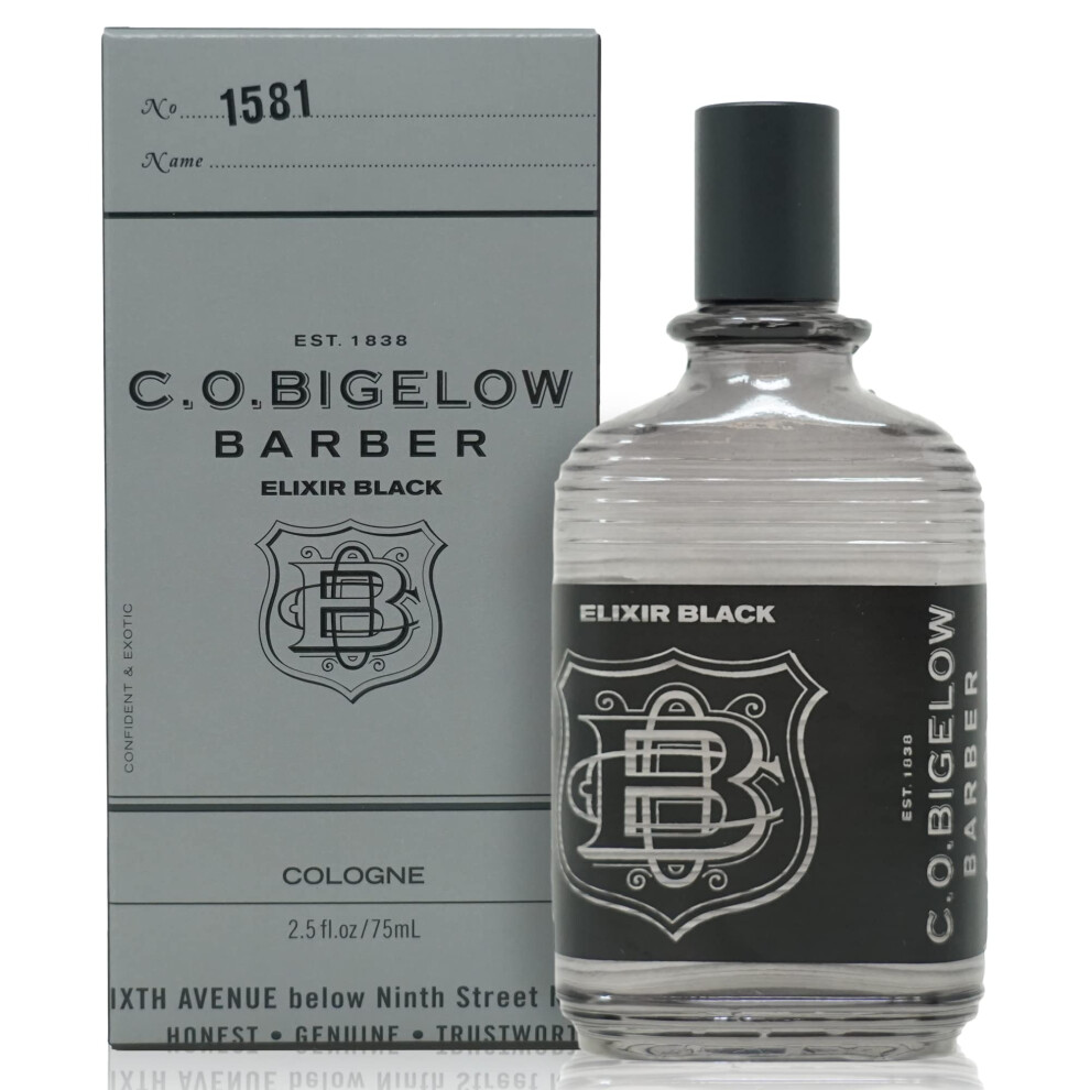 C. O. Bigelow Black C.o. Bigelow Elixir - No. 1581 2.5 Fl Oz Cologne For Men - Musk & Vanilla Long Lasting Mens Cologne - Fresh Refined Masculine Perfumes For M