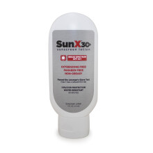 CoreTex Sun X 30+ SPF Broad Spectrum Sunscreen Lotion - 4oz Tottle of Paraben Oxybenzone Octinoxate & Oil Free Sunscreen - No White Cast and Water
