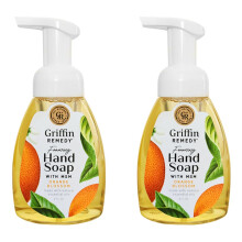 Griffin Remedy Schuimende handzeep - Essenti?e oli? van oranjebloesem en organische MSM Hydraterende, volledig natuurlijke parabenenvrij 8 fl oz 2 st