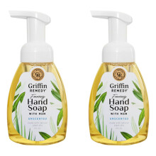 Griffin Remedy Schuimende handzeep - Ongeparfumeerd met organische MSM Hydraterende volledig natuurlijke parabenenvrij 8 fl oz 2 stuks