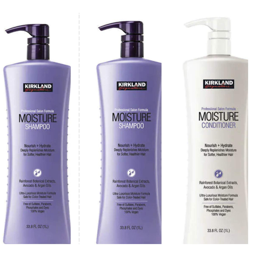 Signature Moisturizing  2 Shampoo and 1 Conditioner New and improved formula Rainforest Botanical Extracts  Avocado & Argan Oils (3 pack)