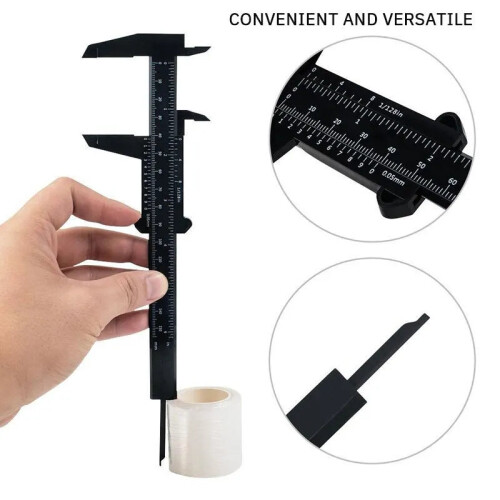 (black and white 2) Plastic Vernier Caliper Digital Display 2