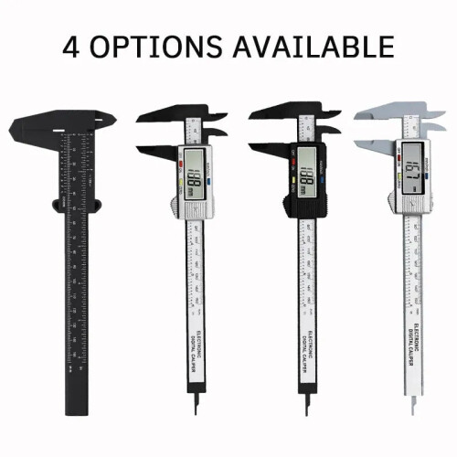 (black and white 2) Plastic Vernier Caliper Digital Display 1