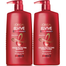L’Oréal Paris Elvive Color Vibrancy Protecting Shampoo en Conditioner Set voor gekleurd haar 28 fl oz (set van 2)