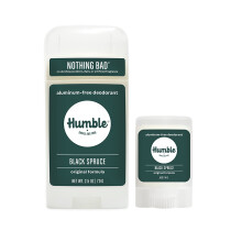 HUMBLE BRANDS Original Formula Aluminum-free Deodorant. Long Lasting Odor Control with Baking Soda and Essential Oils Black Spruce Full & Trave