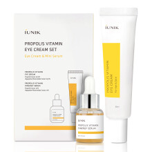 iUNIK Propolis Witaminowy zestaw kremw pod oczy (krem pod oczy 1 uncja i mini serum 0,51 uncji) - zawierajacy ekstrakt z propolisu Rokitnik idebenon