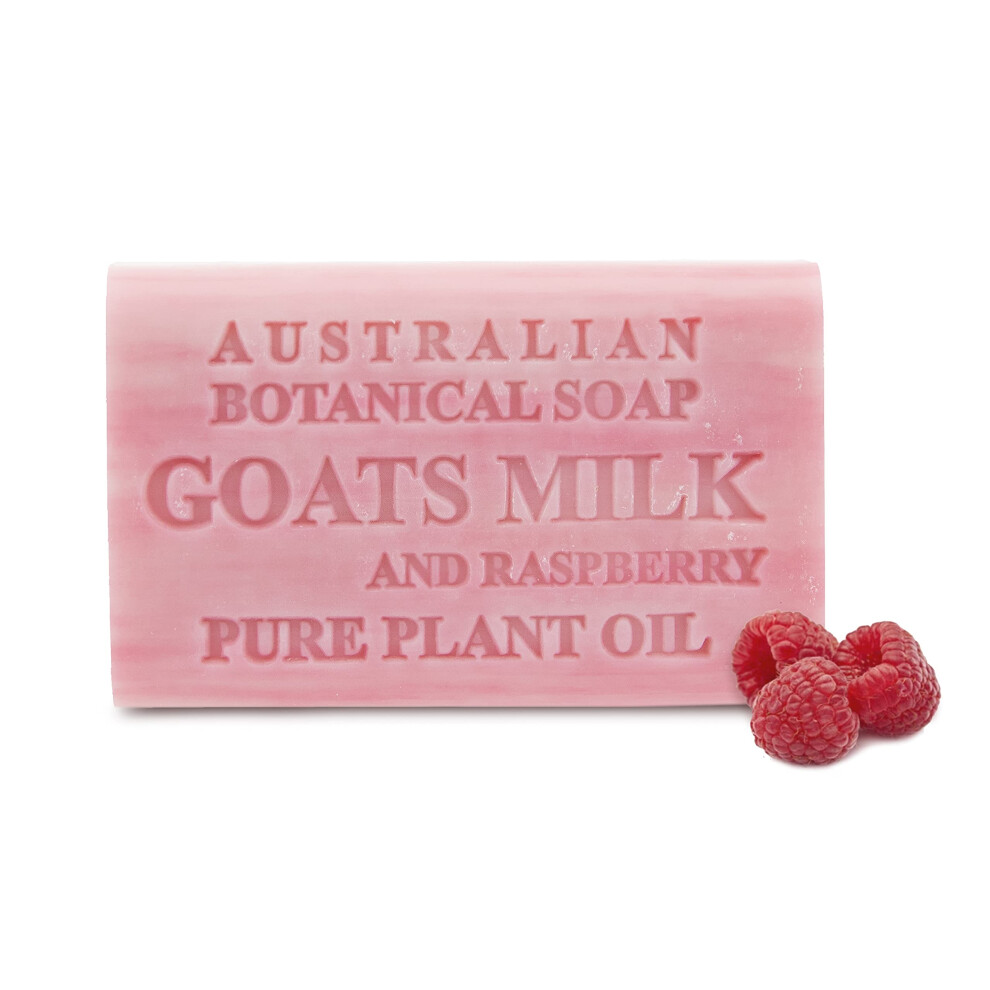 Australian Botanical Soap Goats Milk With Raspberry 6.6 Oz Triple Milled Luxury Soap Bar Enriched With Shea Butter Pack Of 1