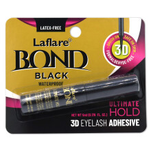 Laflare 3D Eyelash Bond Ultimate Hold Kleber, wasserfest, latexfrei, formaldehydfrei, zum Auftragen von Wimpernkleber (schwarz)