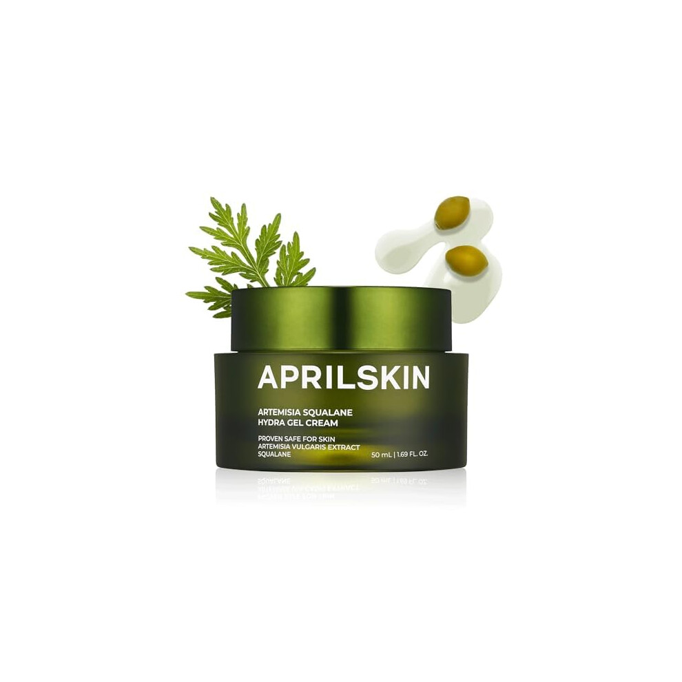 Aprilskin Cream Artemisia Squalane Hydra Gel | Dry Sensitive Acne-Prone Skin | Vegan Cruelty Free Low Ph Soothing & Firming Up | 50 Ml | No Sulfa