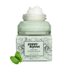 Poppy & Pout Natural Lip Scrub Moisturizing Sugar Scrub for Dry Lips Lip Scrubber Exfoliator with Essential Oils Smooths and Hydrates Lips In