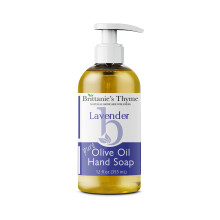 Brittanie's Tijm Biologische Natuurlijke Handzeep 12 oz (Lavendel) Castili?Zeep Gemaakt Olijfolie En Natuurlijke Luxe Essenti?e Oli?. Veganistisch en