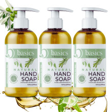 Brittanie's Thyme Basics Natuurlijke olijfolie Handzeep Citroengras Tea Tree - 12 fl oz Verpakking van 3 - Wreedheidsvrij Veganistisch Geen synthetis
