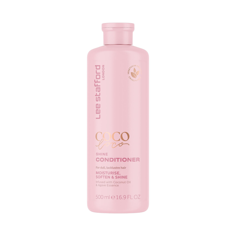 Lee Stafford Shine Conditioner | Coco Loco Collection - Best Moisturizing Conditioner for Dry  Dull Hair  High Gloss Finish  Packed with Coconut Oil &