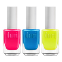 duri Trio Neon Nail Polish Set - GBD-200 Festival Matte Finish Quick Drying 0.45 Fl Oz each