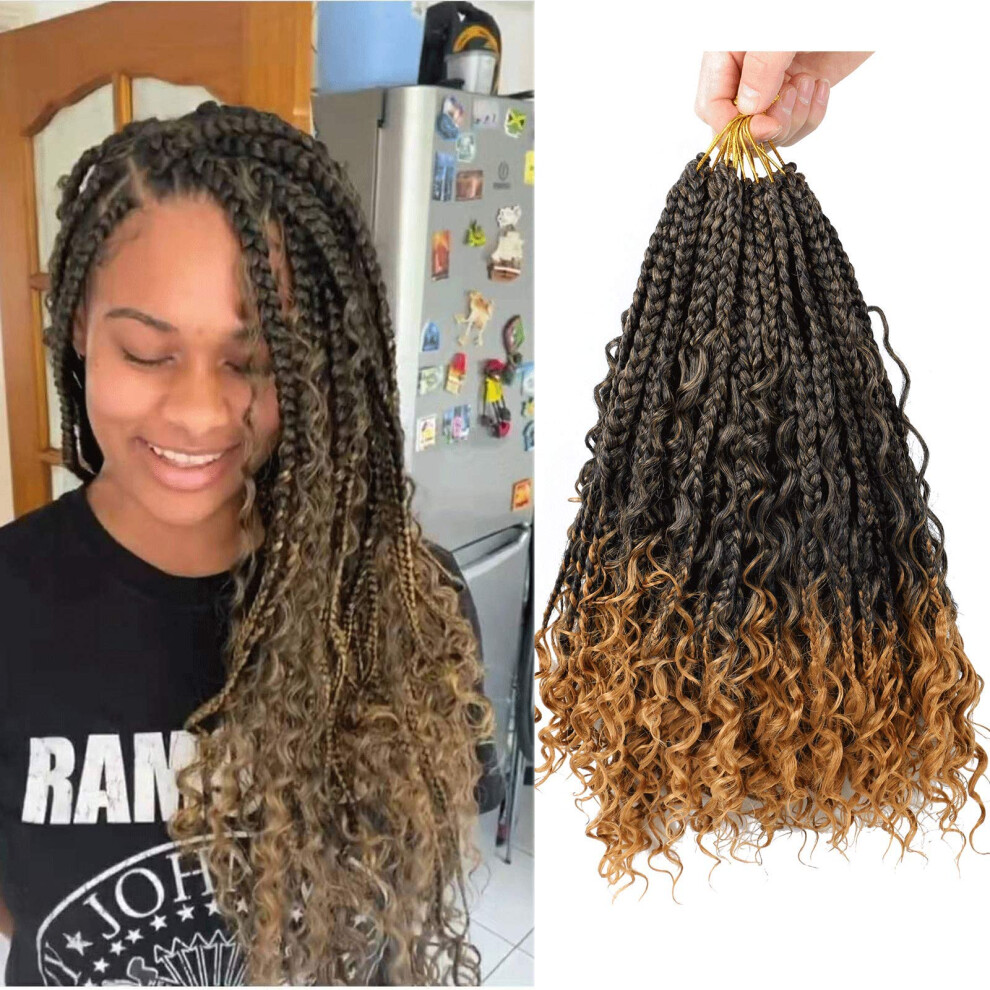 Lmzim 12Palcov Goddess Box Copnky Hckovan Vlasy Bohomian Crochet Boids Copnky Kudrnat Konce 8 Balen 3X Hckovan Copnky Syntetick Copnky Pr-image