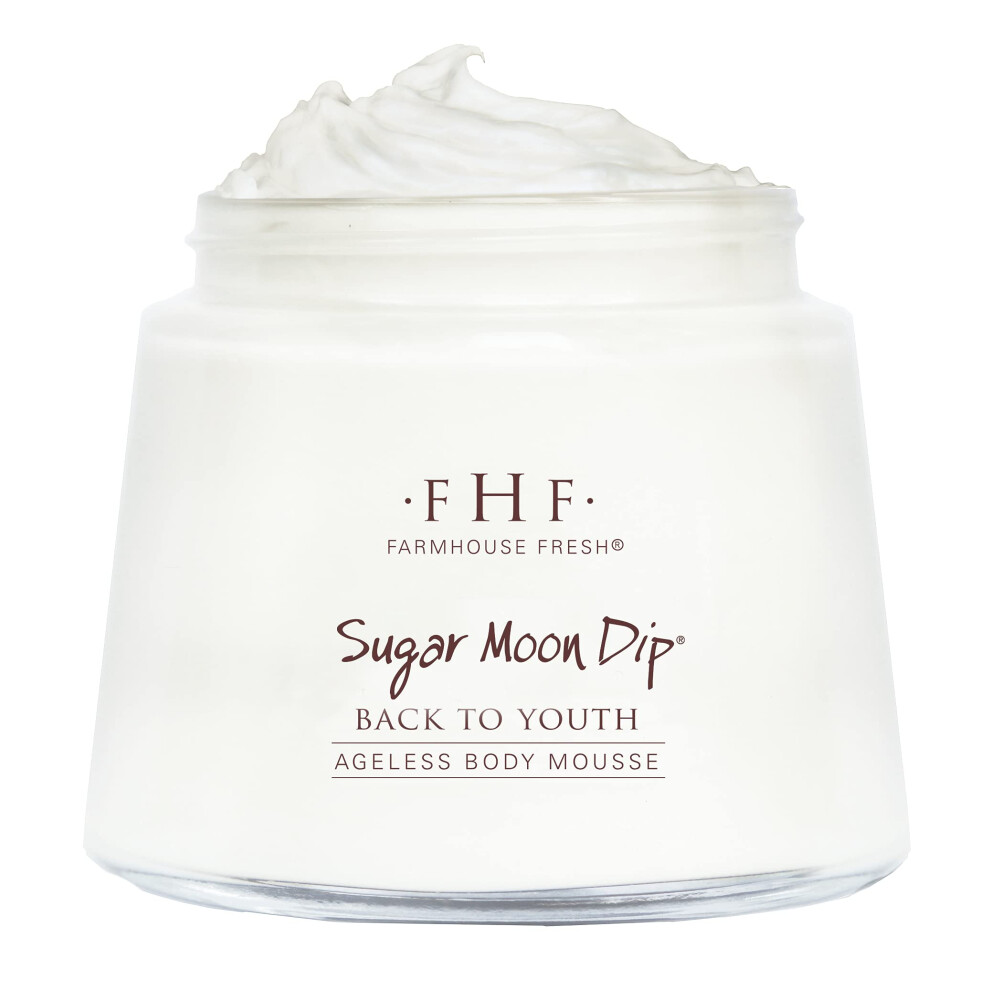 FarmHouse Fresh Sugar Moon Dip Ageless Body Mousse 8 fl oz | Wrinkle-Reducing Moisturizer with Peptide, Cucumber & Retinyl Palmitate - B097FT7KHJ