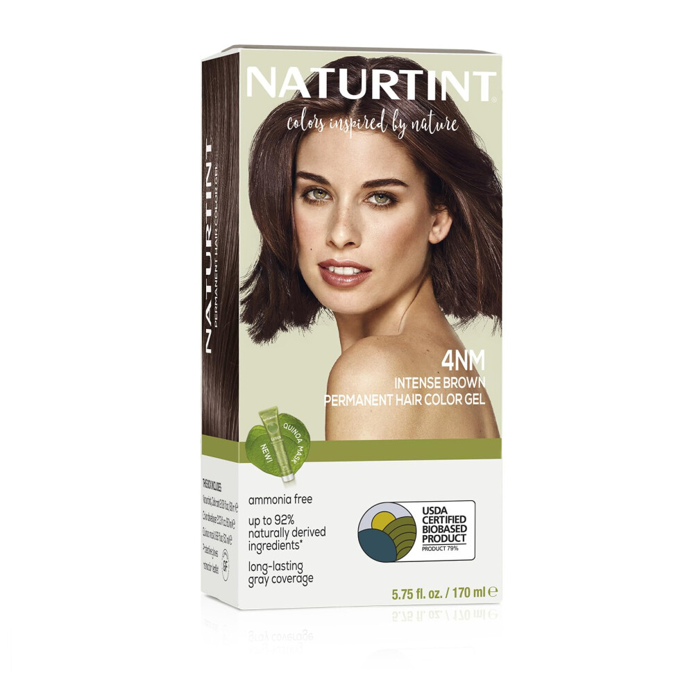 Naturtint Brown Permanent Hair Color 4Nm Intense (Pack Of 1) Ammonia Free Vegan Cruelty Free Up To 100% Gray Coverage Long Lasting Results (Packa