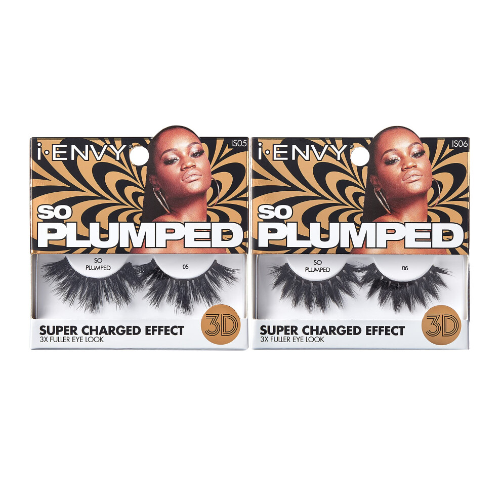 I-Envy So Plumped Super Charged Effect 3D-Falsche Wimpern, 2Er-Pack (Set 3)-image