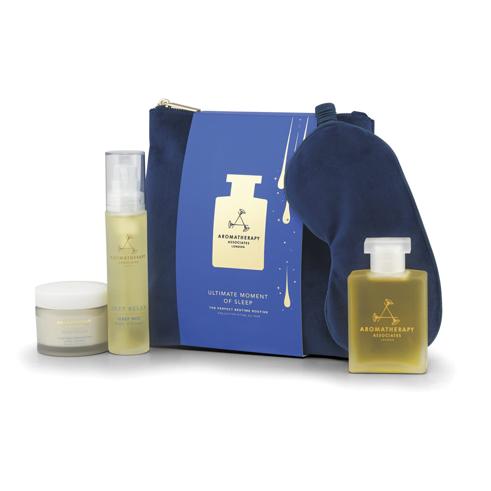 Aromatherapy Associates Ultimativer Moment Der Ruhe. Luxuri Ses Urlaubsgeschenkset Inklusive Deep Relax Bade- Und Dusch L, Restful Mist Body Butt-image