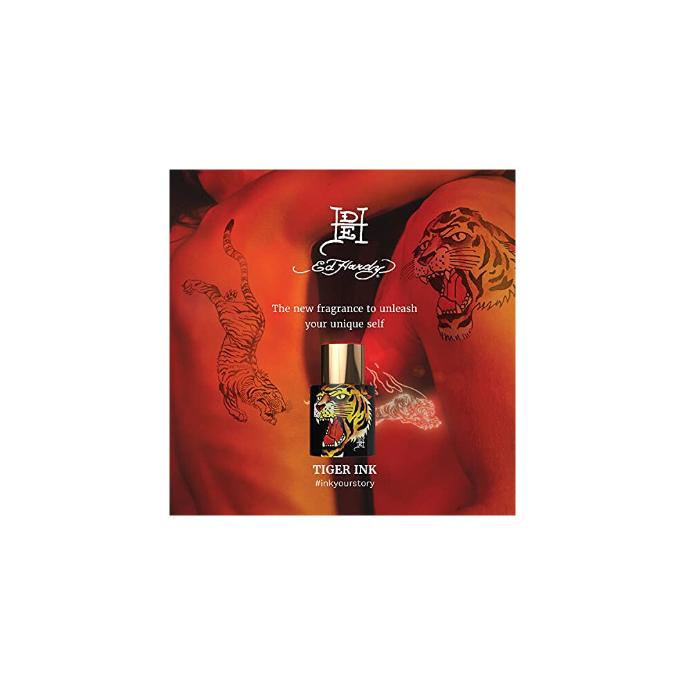 Ed Hardy Fragrance Mist Tiger Ink Body Spray for Men & Women 8 Fl. Oz