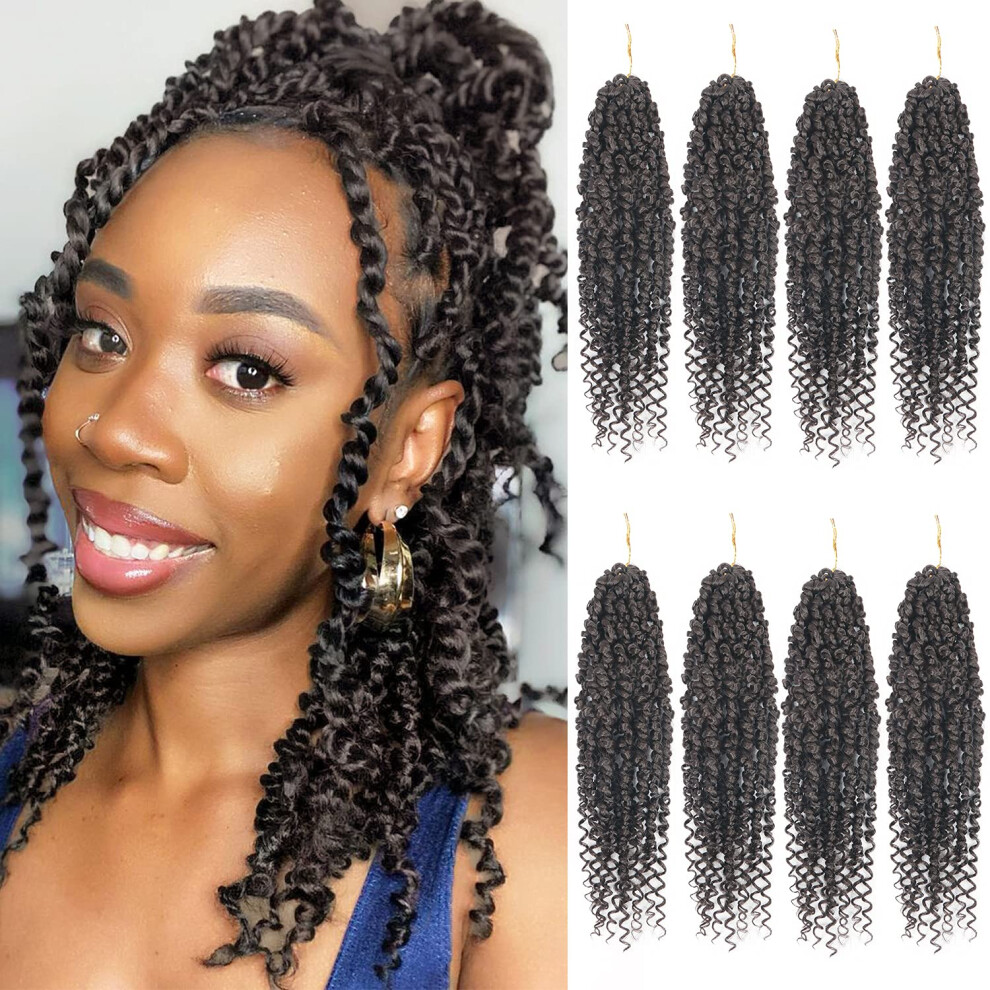 Bileaf 8 Packs Pre-Twisted Passion Twist Crochet Hair For Women Girls 12 Inch Ombre Passion Twist Hair Pre Looped Short Passion Twists Pre Looped Cro
