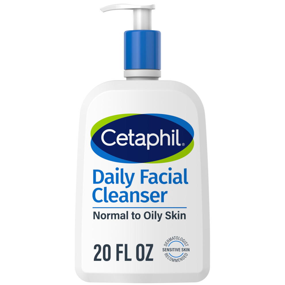 Cetaphil Face Wash  Daily Facial Cleanser for Sensitive  Combination to Oily Skin  NEW 20 oz  Gentle Foaming  Soap Free  Hypoallergenic