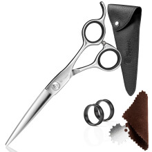 Professional Hair Scissors 6 Inch Off Set with Extremely Sharp Blades  440C Steel Hair Cutting Scissors  Durable  Smooth Motion & Fine Cut  Barber Sci
