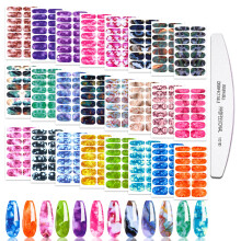 JERCLITY 24 vellen snoep gradi?tkleur marmeren nagellakstrips stickers zelfklevende marmeren nagelstickers nagelstrips voor vrouwen DIY nail art mani