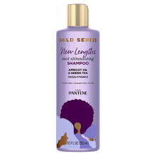 Pantene Gold Series New Lengths Stimulerende Shampoo met Abrikozenolie & Groene Thee, voor Krullend Haar, Sulfaatvrij