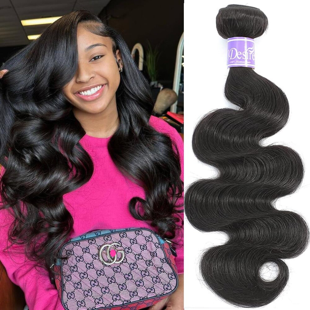 Udesire 12A Brazilian Virgin Body Wave Human Hair Bundles Weave 100% Unprocessed Brazilian Virgin Body Wave Hair Bundles Natural Black Color Brazilian