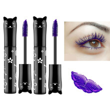 LGSZGDCN 2 PCS Purple Cat eye mascara Colored Makeup Waterproof Fast Dry Eyelashes Curling Lengthening Makeup Eye Lengthening Lifting Curling